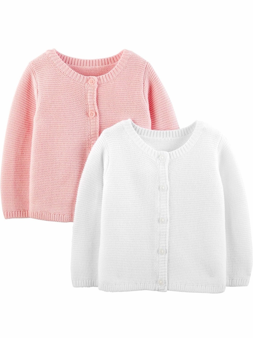 Baby Knit Cardigan Duo - Pink & White